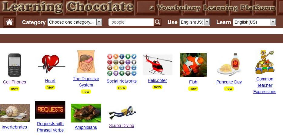 Скрин. Learning Chocolate для подростков.
