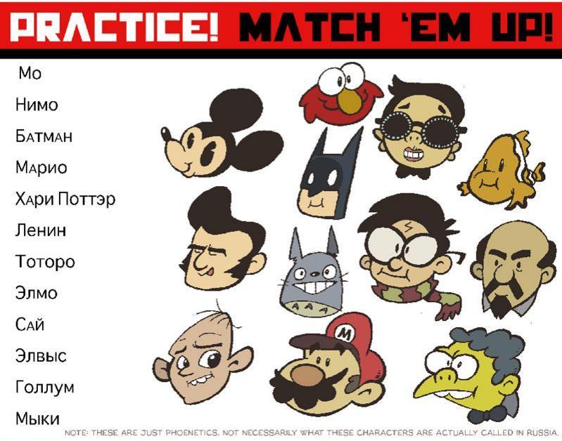 ￼￼Picture. Comic. Pracrice! Match them up!